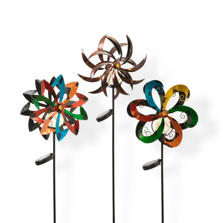 Solar Lighted Metal Wind Spinner