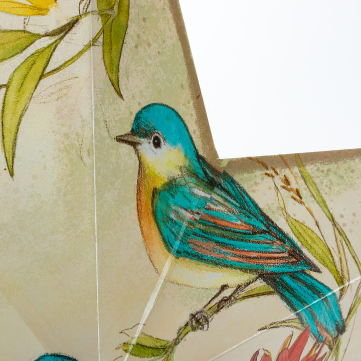 Metal Spring Bird Design Wall Hanging Star