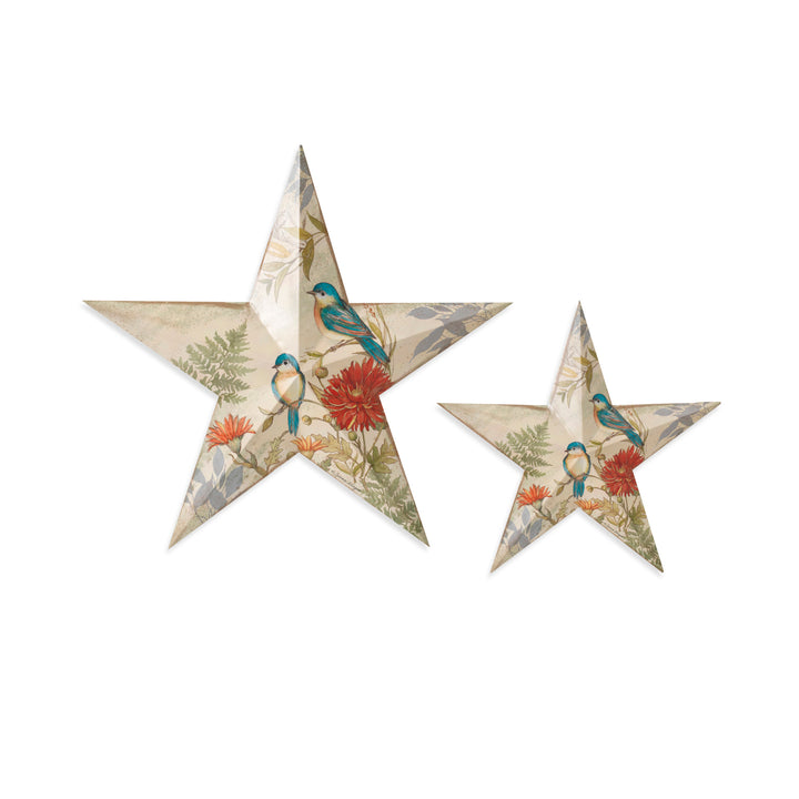 Metal Spring Bird Design Wall Hanging Star