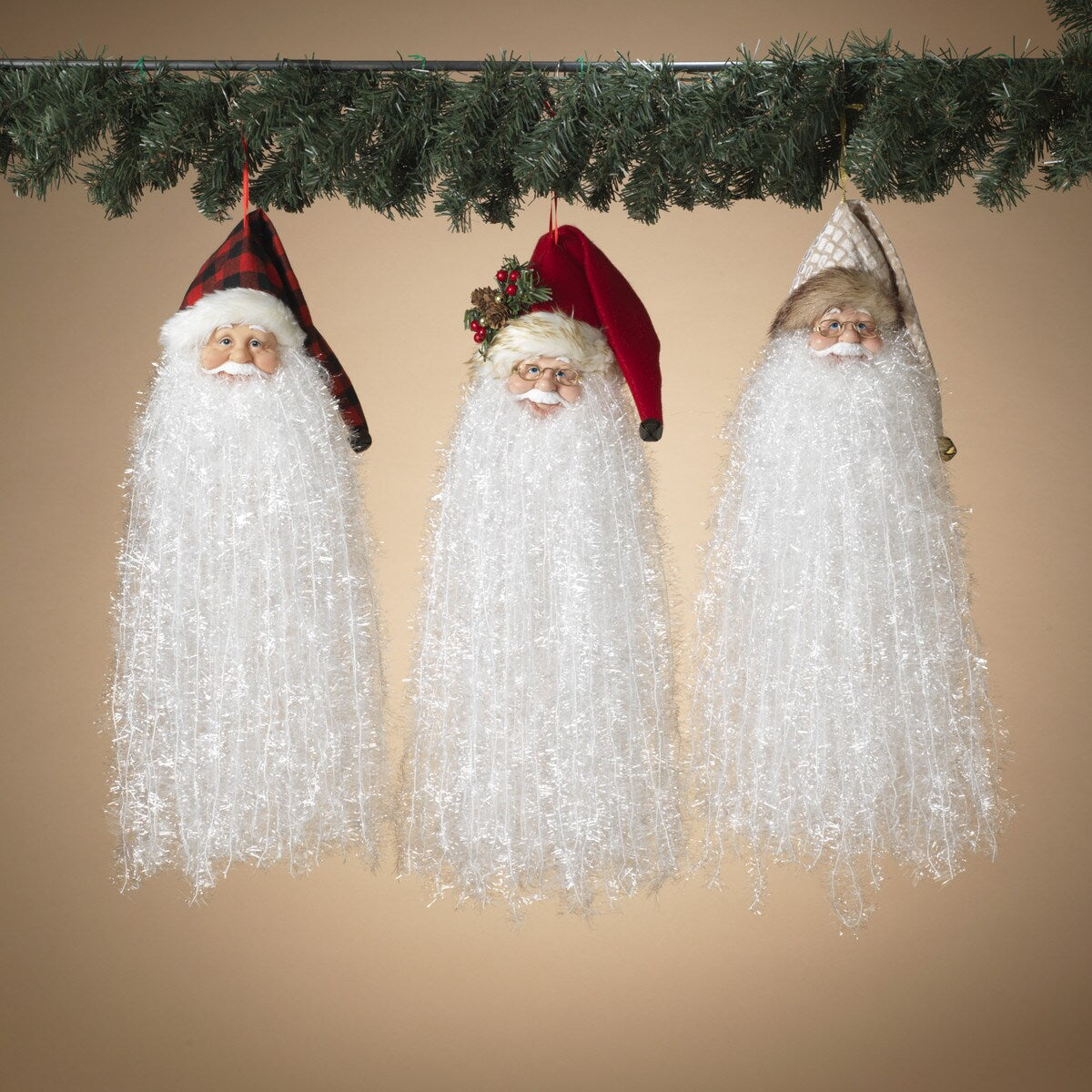 24"L Bearded Santa Hanging Ornament