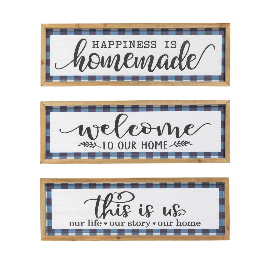 23.6"L Wood Inspirational Wall Decor
