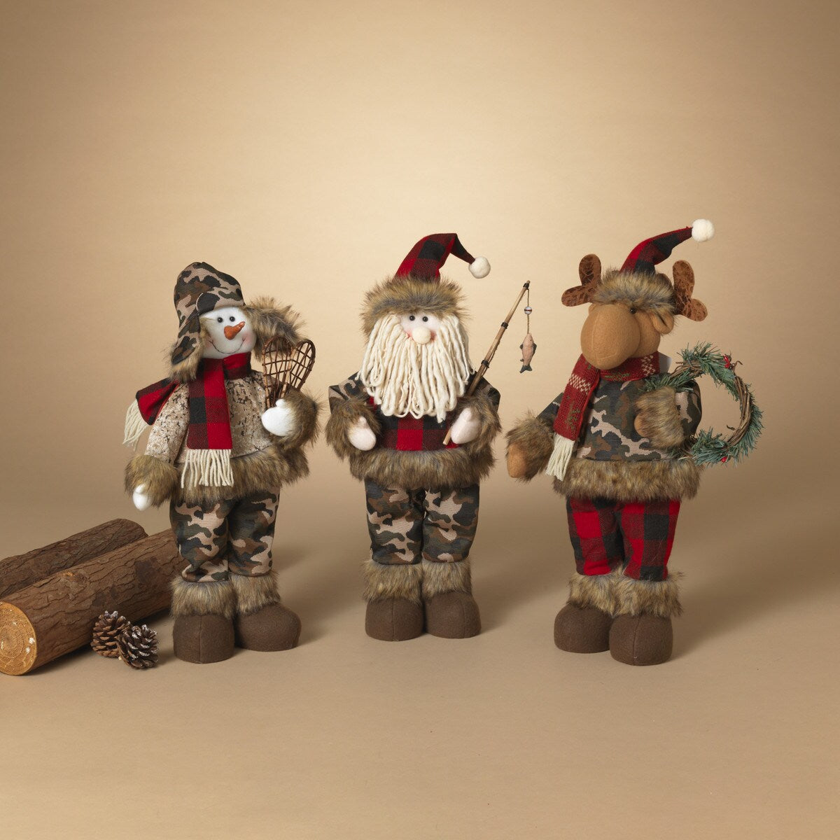 20" Fabric Camouflage Standing Plush