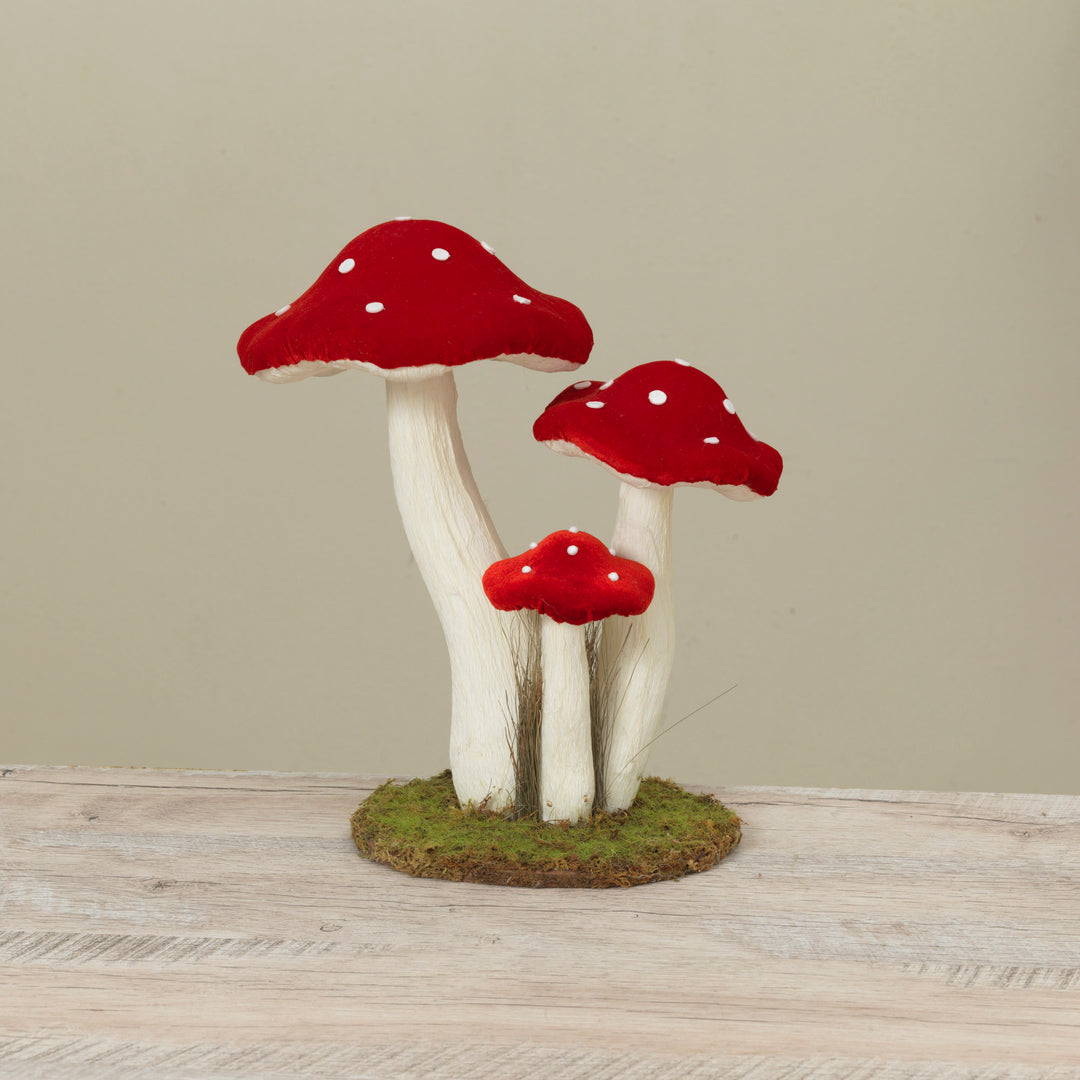 12"H Handcrafted Mushroom