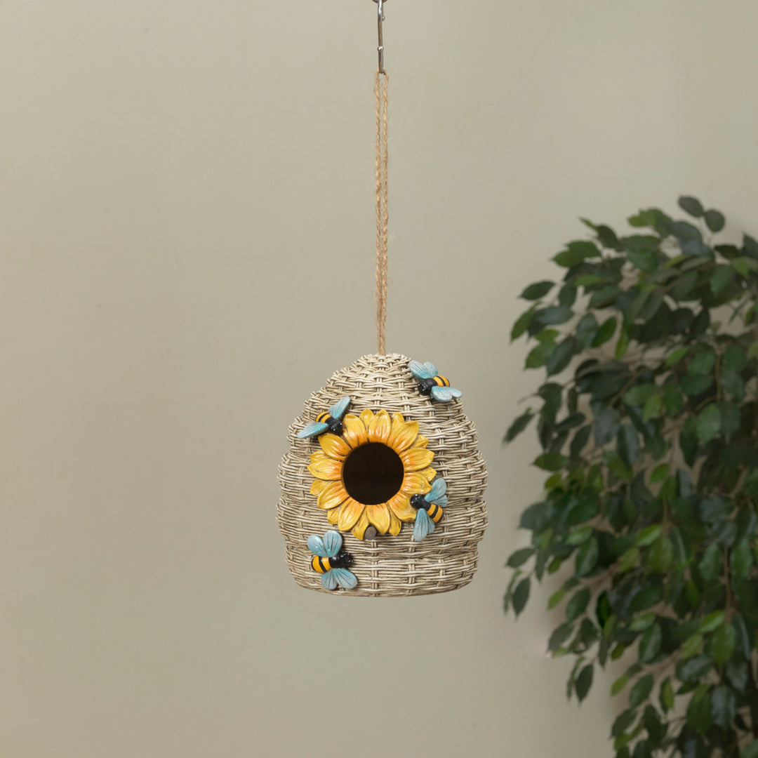 5.71"H Resin Hanging Beehive Birdhouse