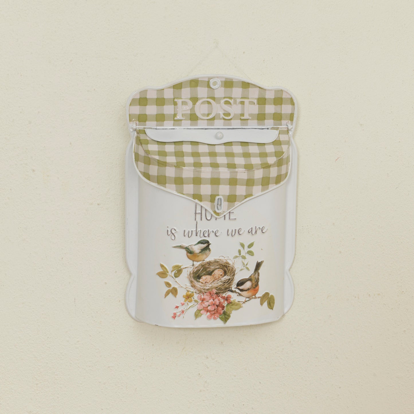 15.35"H Metal Embossed Bird Design Mail Box