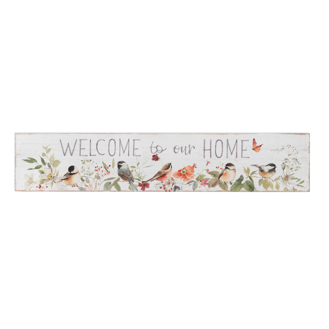 31.5"L Wood Bird Design Wall Hanging