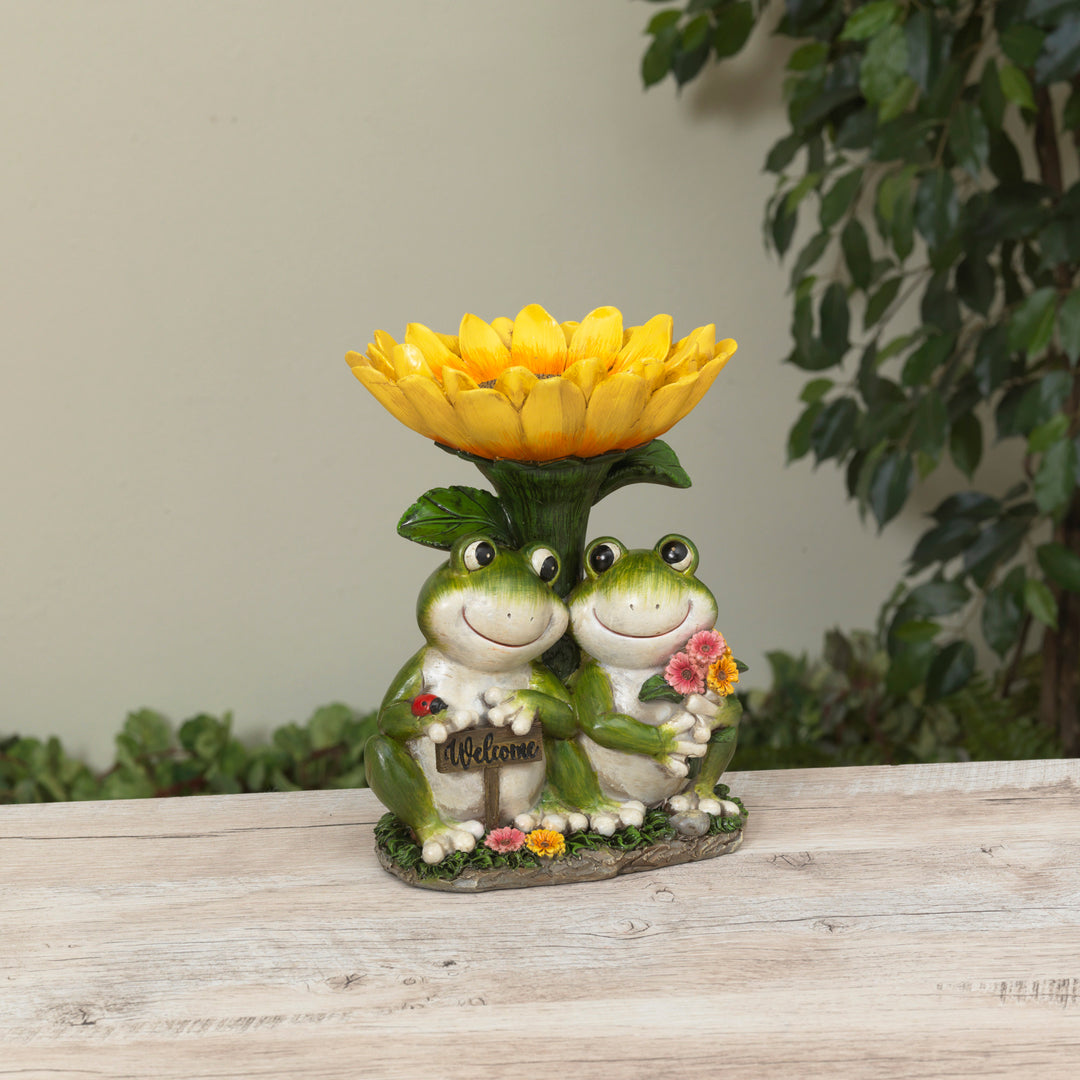 Resin Frogs With Sunflower