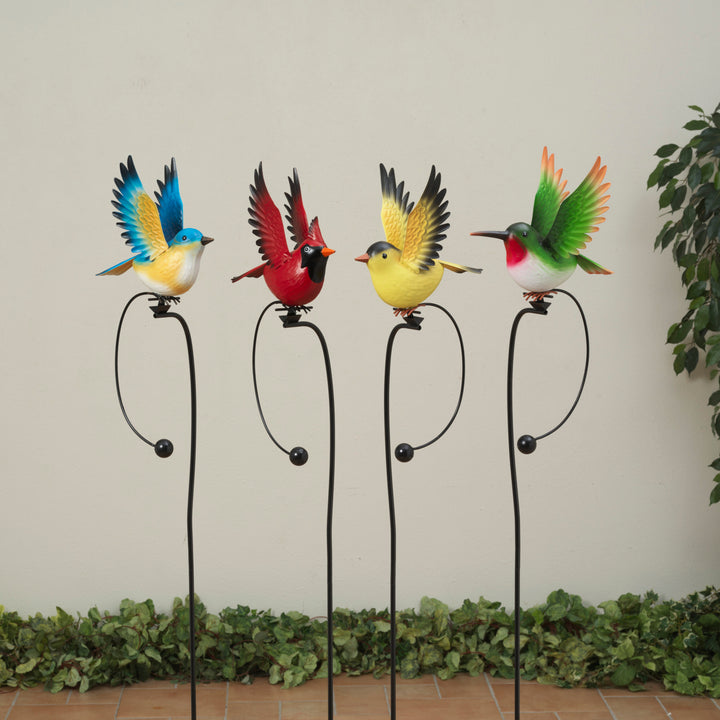 42"H Metal Bird Design Wind Balancer Yard Stake