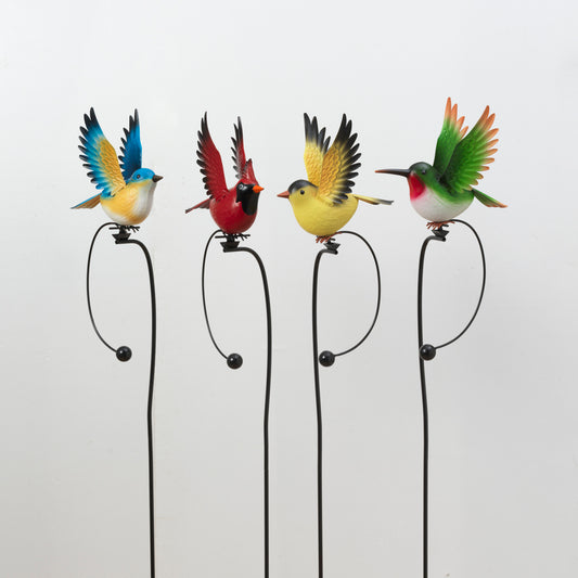 42"H Metal Bird Design Wind Balancer Yard Stake