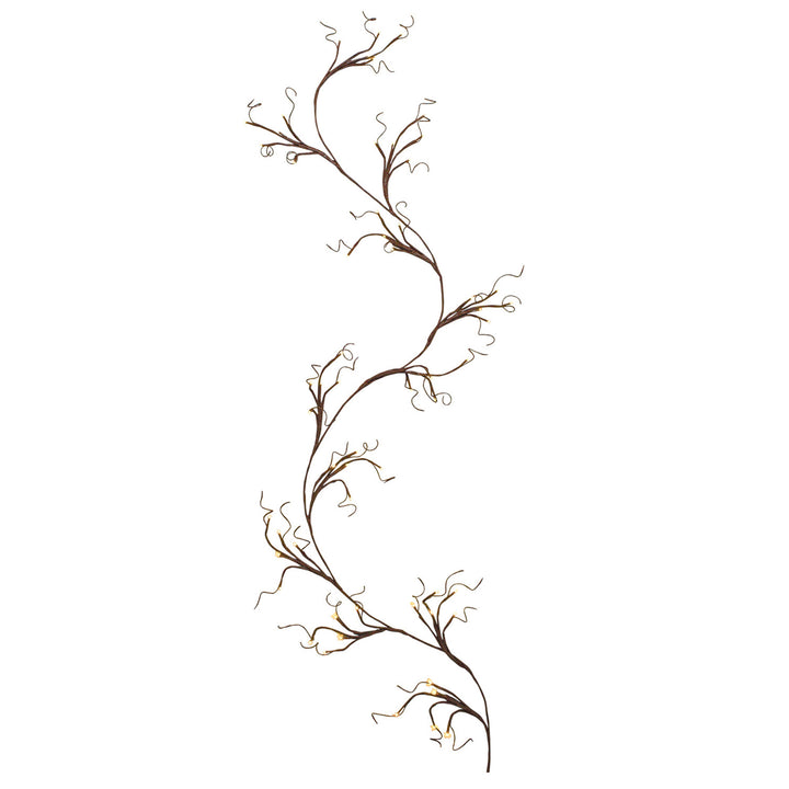 6ft. B/O Brown Wrapped Lighted Garland with Timer Function