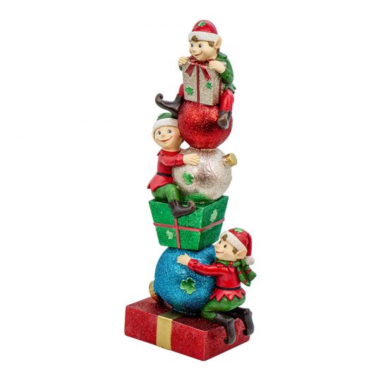 IRISH ELVES STACKING PRESENTS FIGURINE