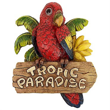 Parrot Tropical Paradise Wall Plaque