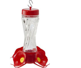 Swirl Glass Hummingbird Feeder