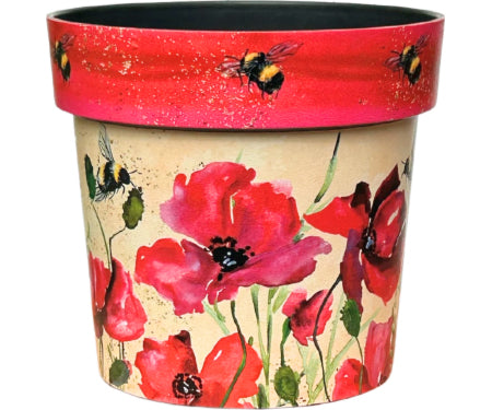 Zest Poppies & Bees Planter