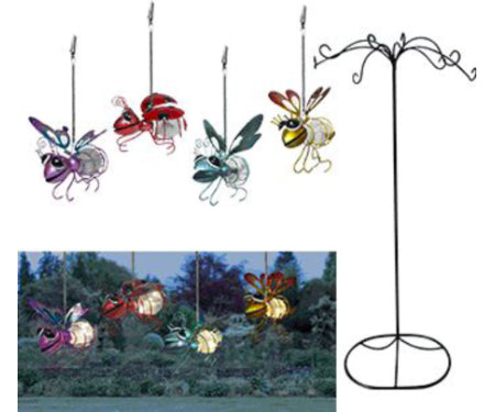 Butterfly Ladybug or Bee Solar Hanger