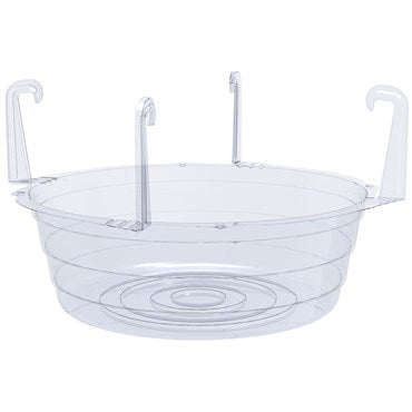 Clear Hanging Basket Drip Pan