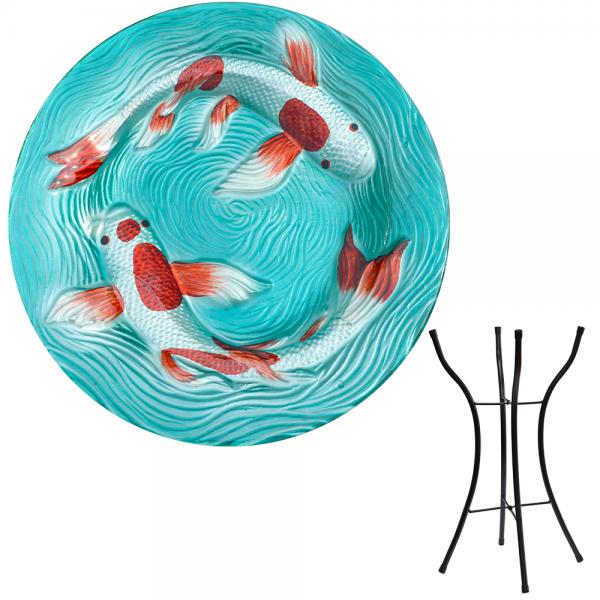 Koi Pond Birdbath w/stand