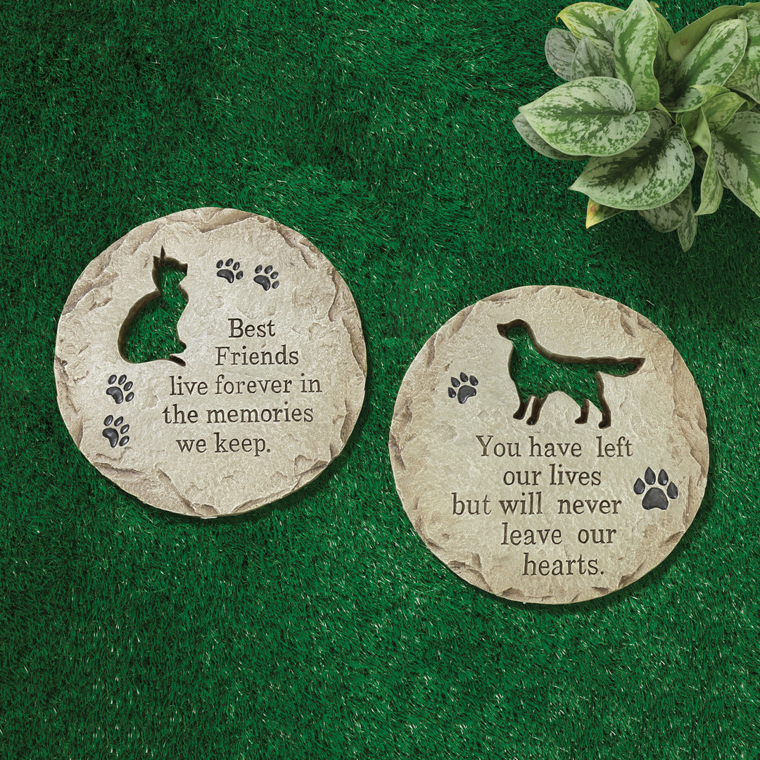 12"D Cement Pet Memorial Stepping Stone