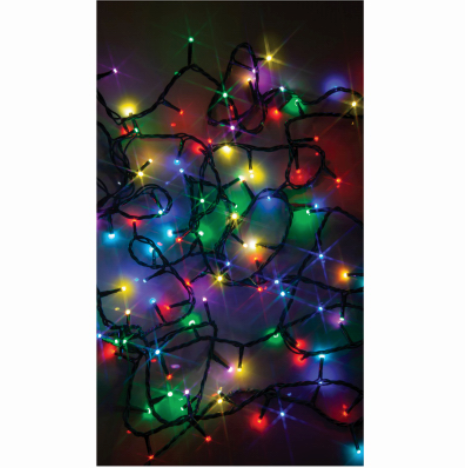 LED Compact String 300-Light Set Micro Twinkling Multi-Color