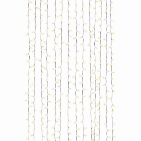 Christmas Micro Curtain Lights, 8 Functions Warm White 500 Lights
