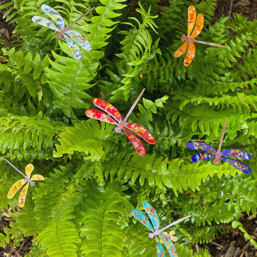 Small Enamel Copper Dragonflies