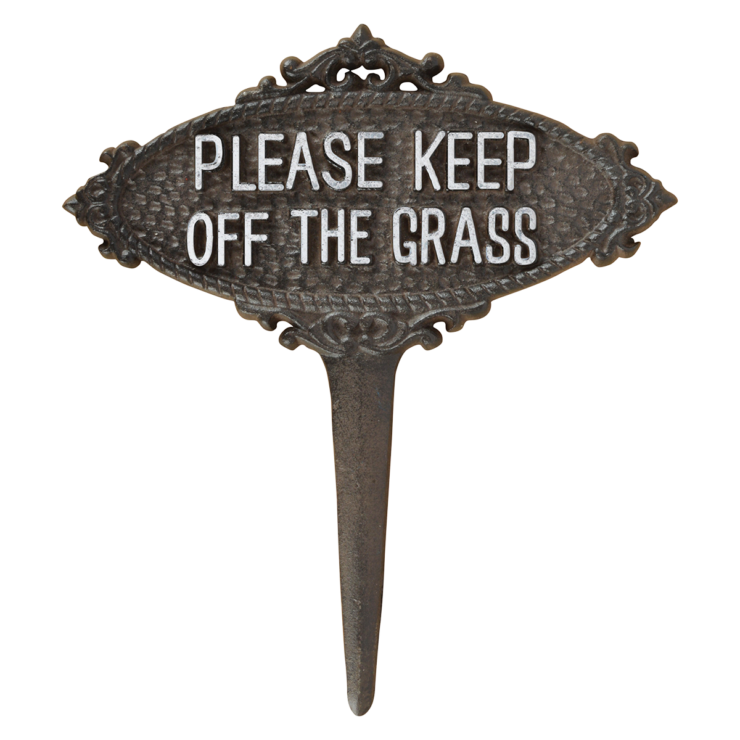 Please Keep Off The Grass Sign