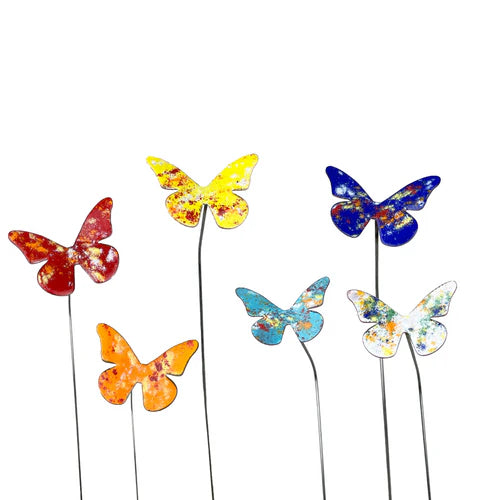 Small Enamel Copper Butterflies