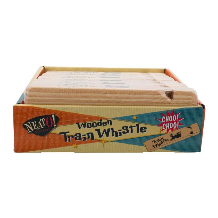 Neato! 7.5" Classic Wooden Train Whistle- Retro Classic