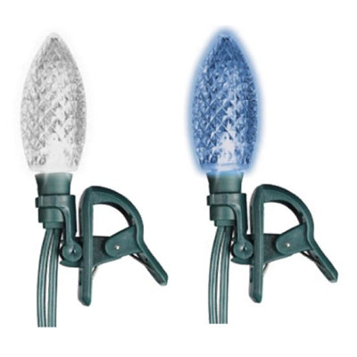 Quick-Clip LED 24-Light Set, C9, Blue & Pure White