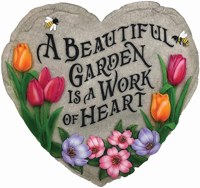 Beautiful Heart Shaped Decorative Stepping Stone