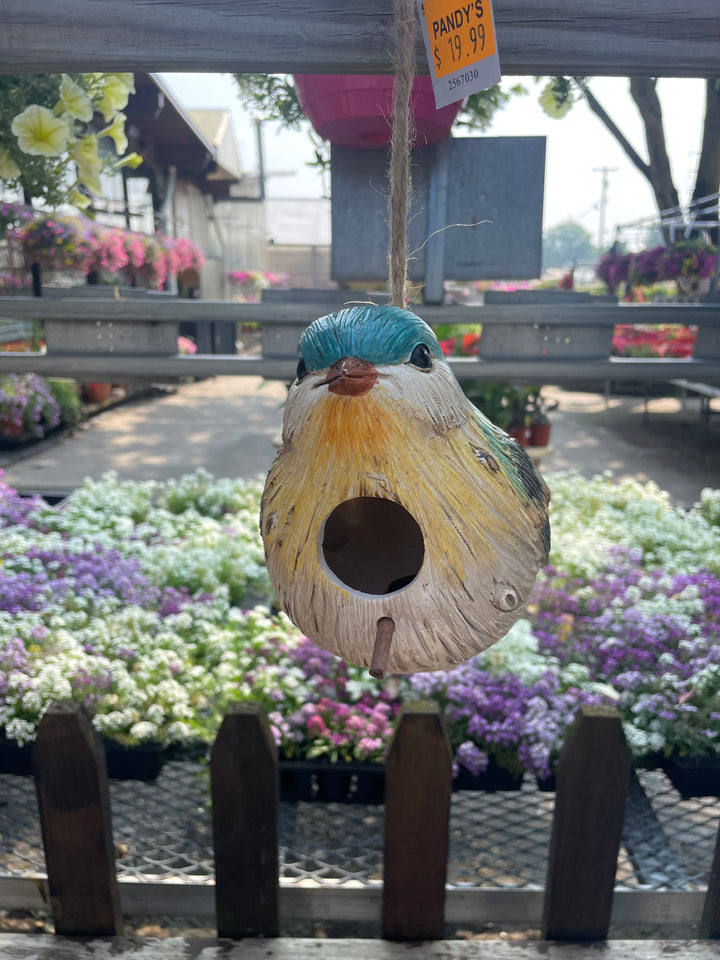 Resin Hanging Birdhouse