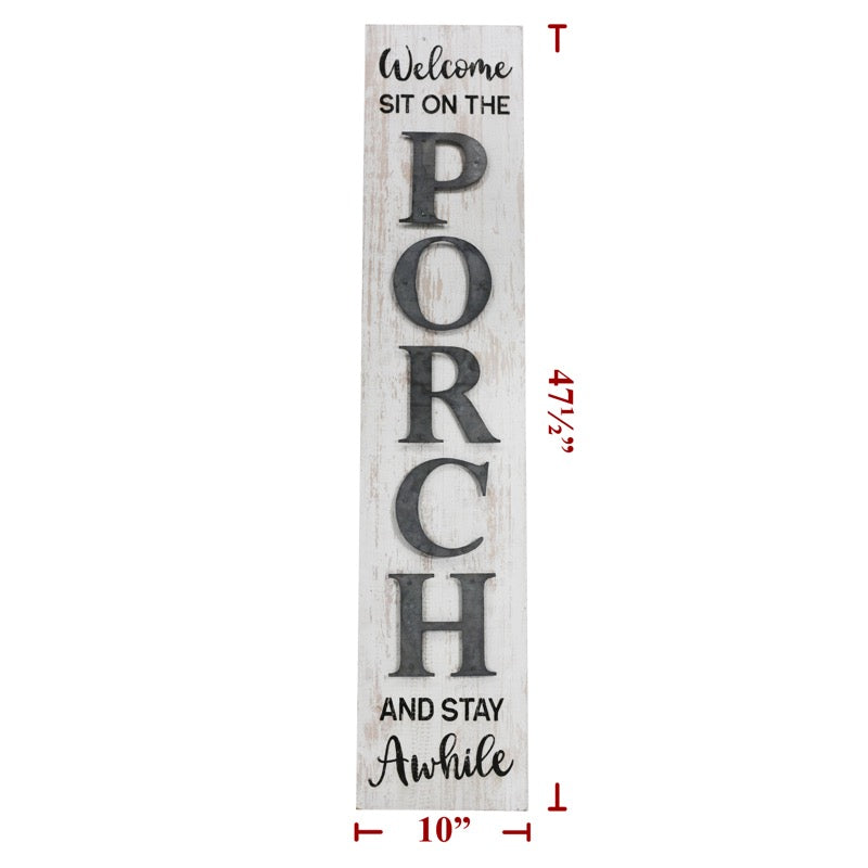 30" Wood Welcome Porch Sign