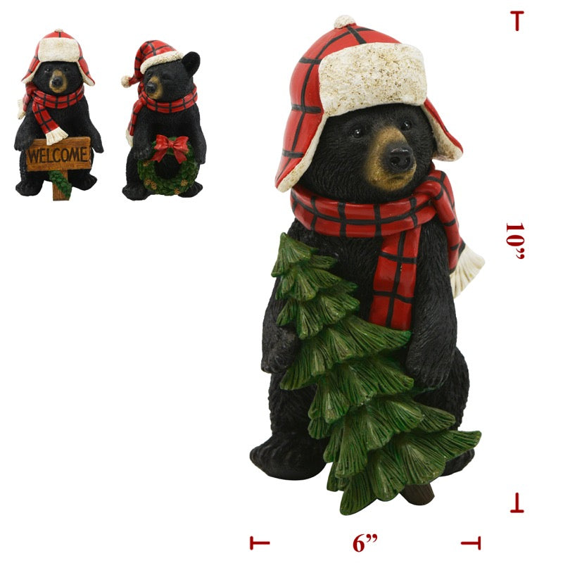 Christmas Poly Black Bears