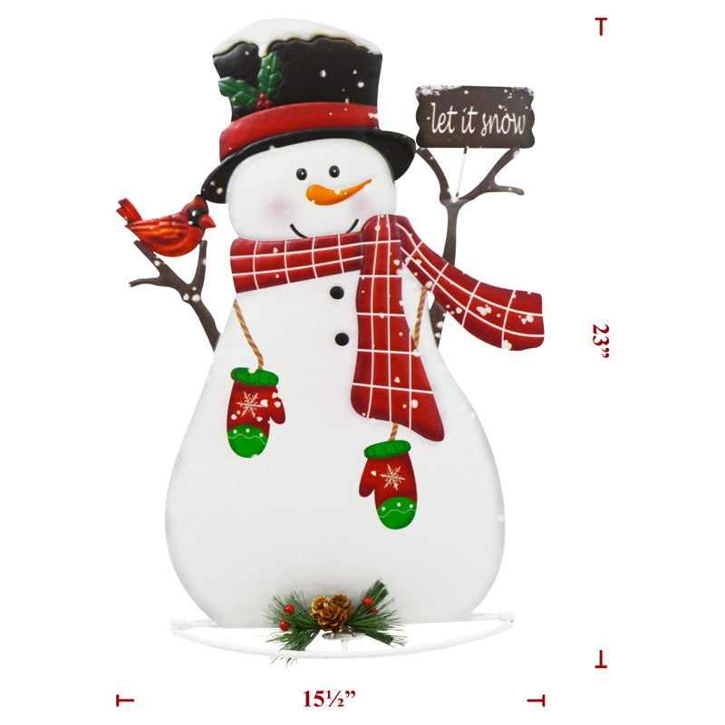 Snowman Sitter w/ Sign