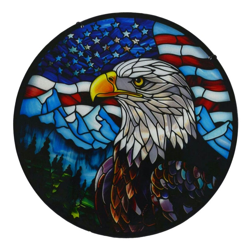 Round Metal Eagle Wall Hanger