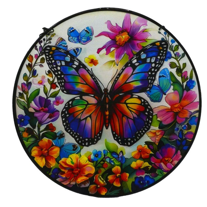 Round Metal Butterfly Hanger