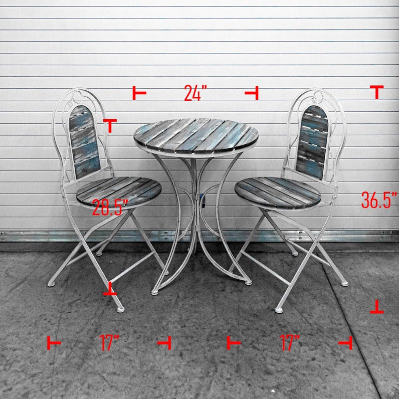 3 Piece Garden Flower Chair Table Set