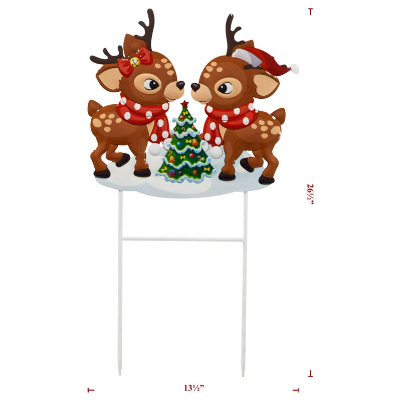 Reindeer with Christmas Tree
