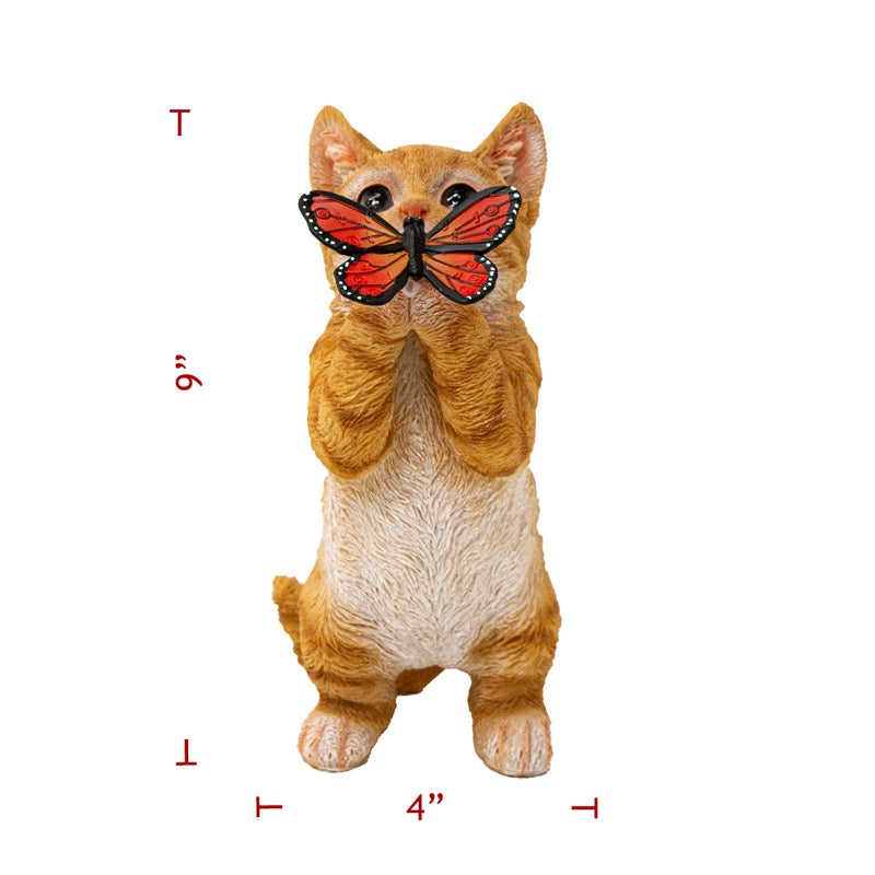 Poly Cat W/ Butterfly