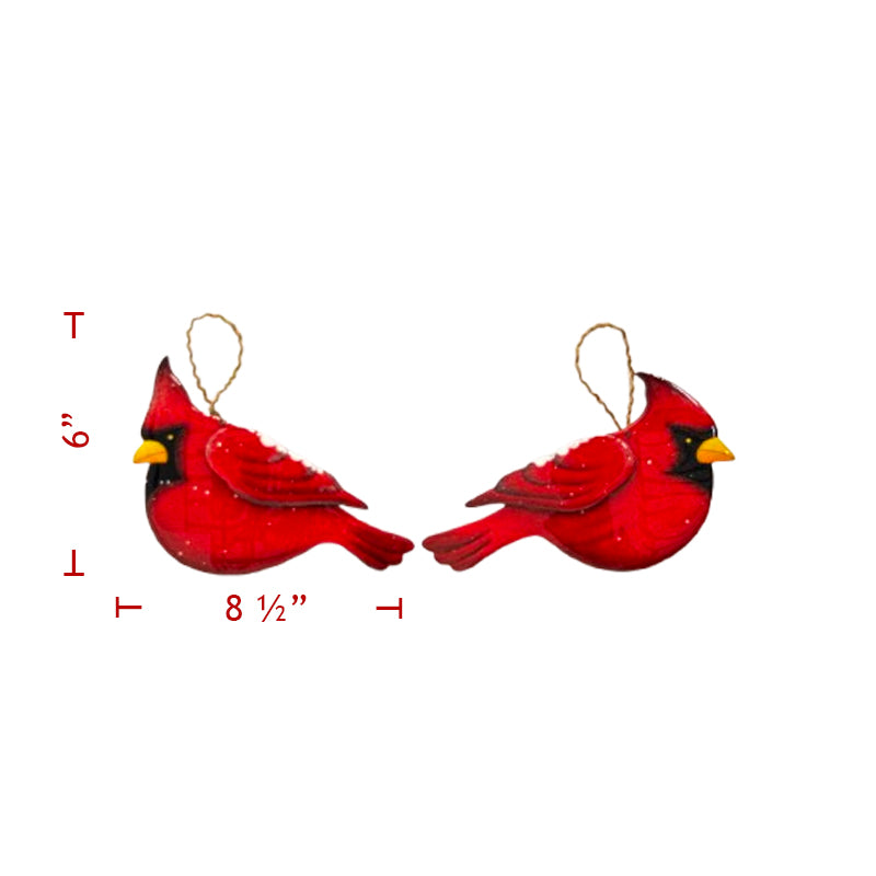 6" Glossy Cardinal Ornament
