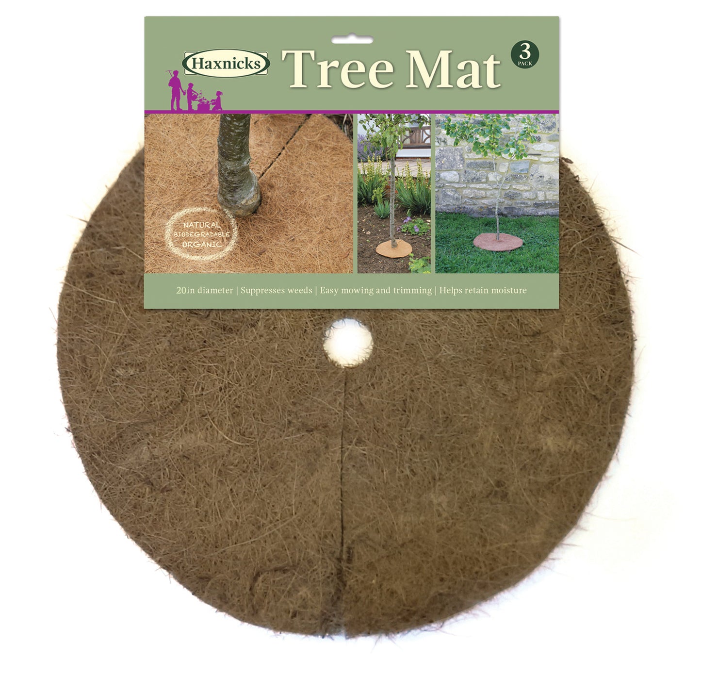 20" Round Coco Tree Mat 3pk -Ship Only