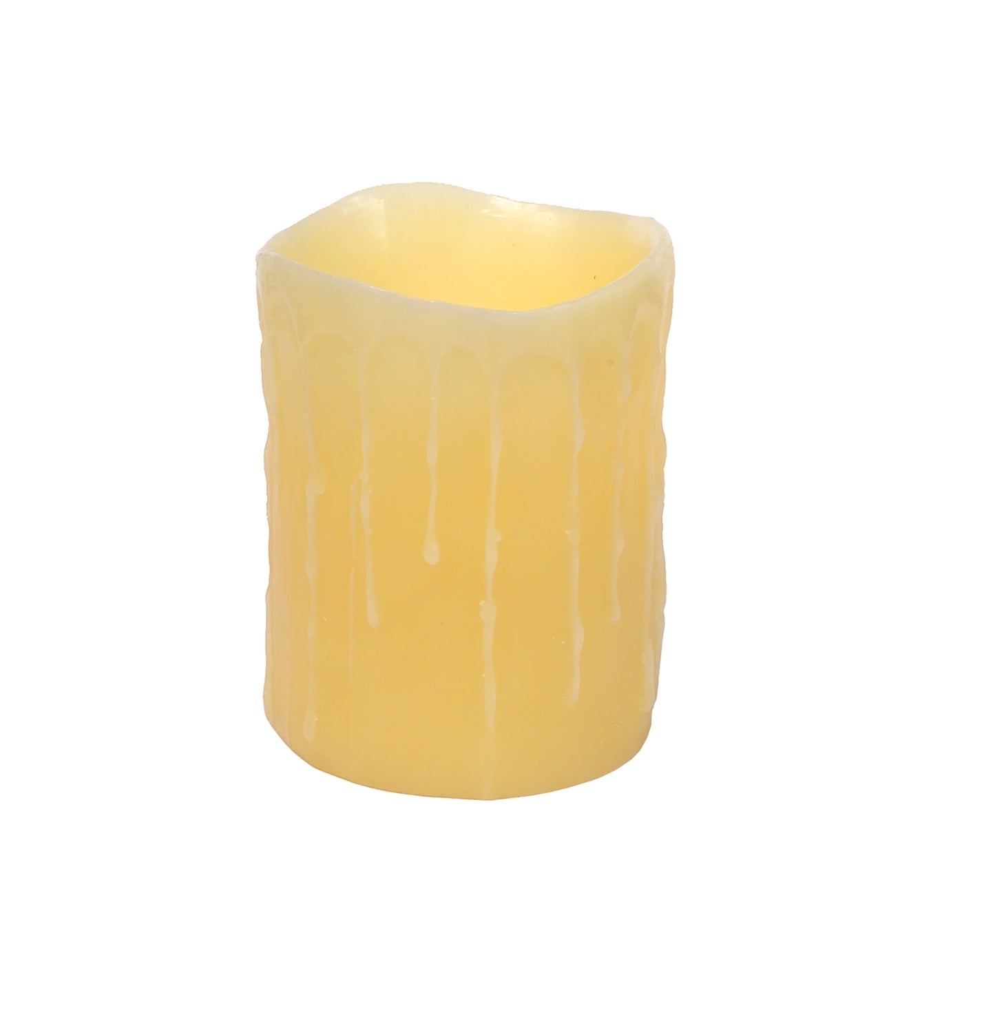 LED Dripping Wax Pillar Candles (Set of 3) -Ship Only