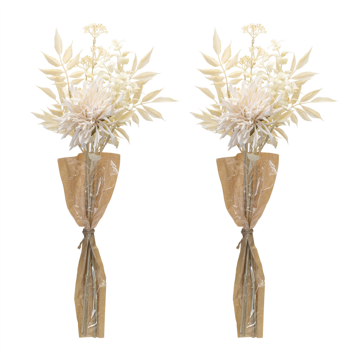 Bleached Chrysanthemum Bouquet (Set of 2) -Ship Only