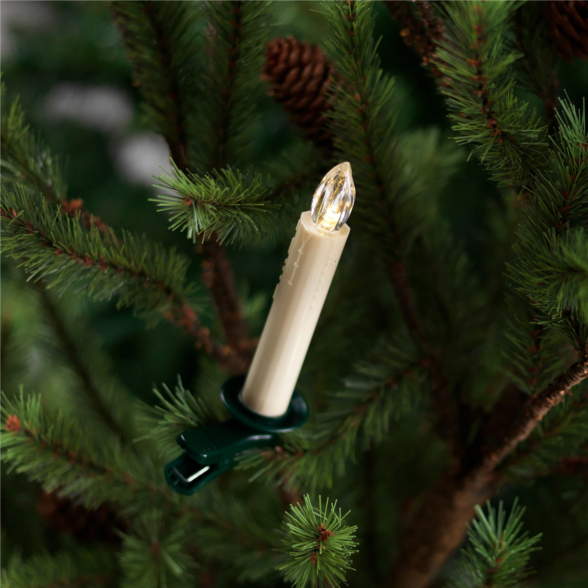 LED Clip on Tree Taper Candles with Remote (Set of 12) -Ship Only