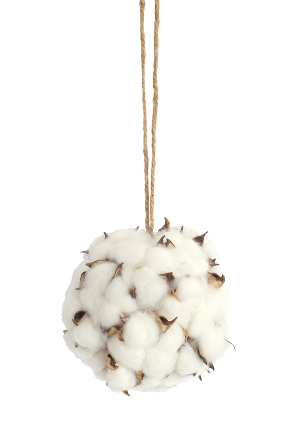 Cotton Orb with Twine Hanger (Set of 12) -Ship Only