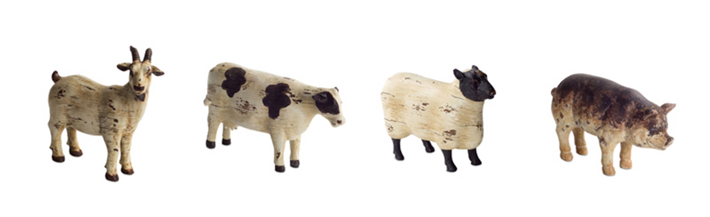 Rustic Farm Animal Figurine (Set of 8) -Ship Only