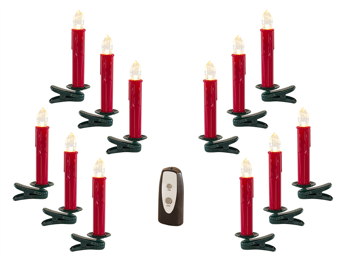 LED Clip on Taper Candle with Remote (Set of 24) -Ship Only