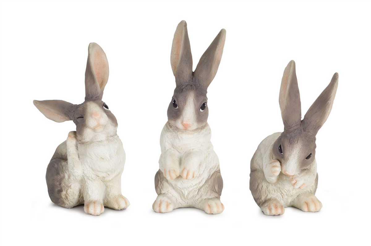 Long Ear Rabbit Figurine (Set of 6) -Ship Only