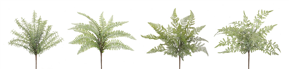 Assorted Fern Foliage Bush (Set of 12) -Ship Only