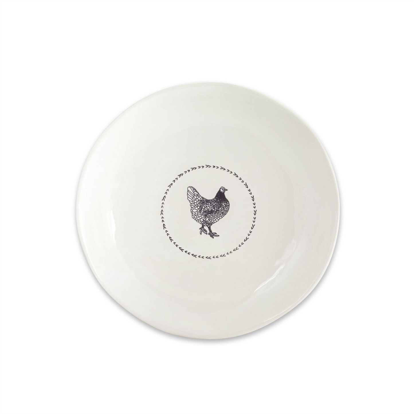 Stoneware Farmhouse Chicken Platter (Set of 2) -Ship Only